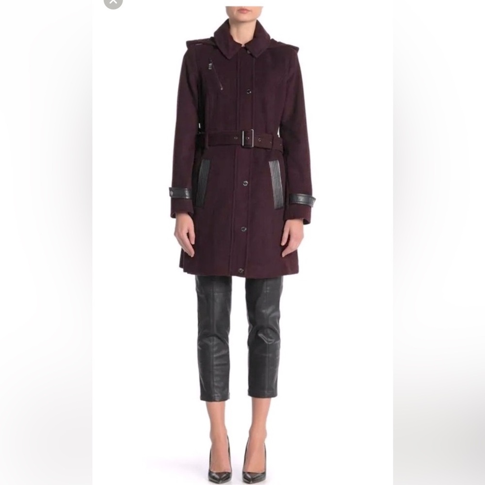 Michael Kors Dark Burgundy Trench Coat